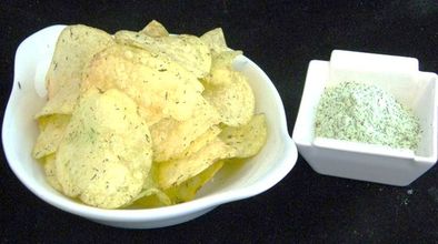 Cucumber-dill mix for crisps