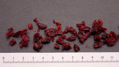 Double dices sweetened dried cranberry